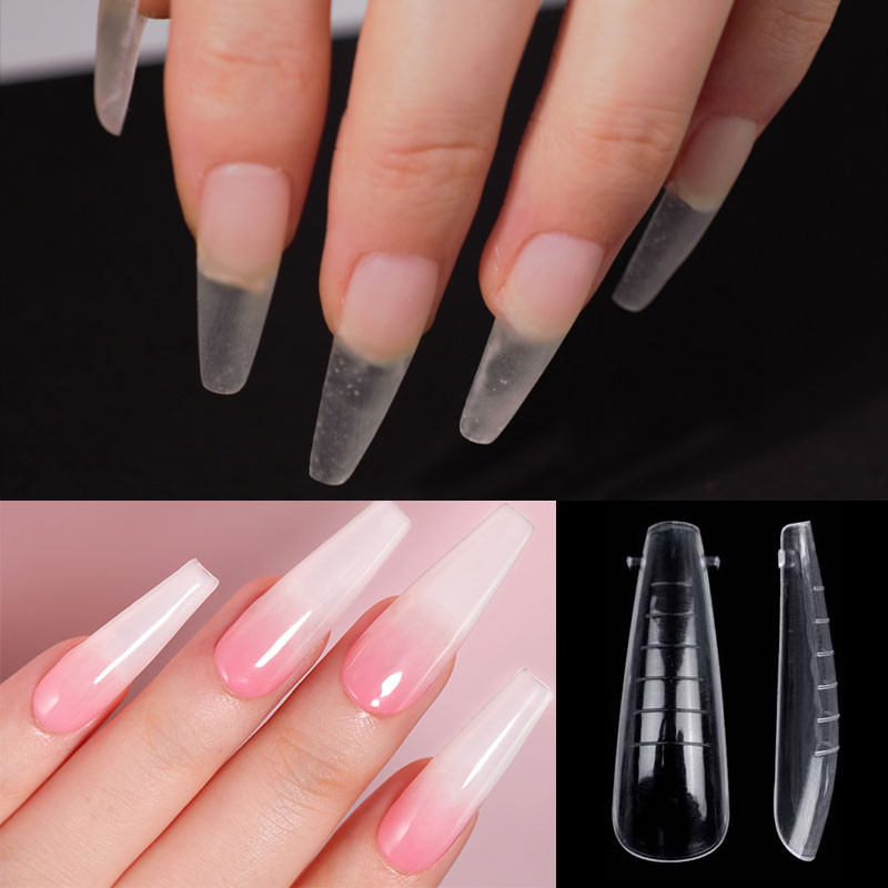 120/60 kom Savjeti za nokte Kalup za brzu ugradnju dvostrukog oblika za umjetne nokte Prozirni alati za višekratnu upotrebu za manikuru za produžavanje Gel Nail Art