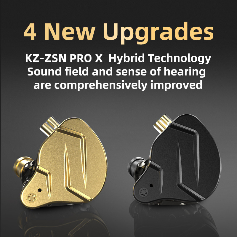KZ ZSN Pro X Metal Earphones 1BA+1DD Hybrid Technology HIFI Bass Earbuds in Ear Monitor Headphone Αθλητικά ακουστικά ακύρωσης θορύβου