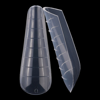 False Nail DIY Nails Salon Tip Ακρυλικό Διαφανές Dual Forms Form Nail For Extension Tips Capsule Stiletto Half Cover Fake Nail