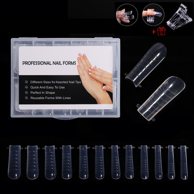 120db/készlet Műköröm formák Forma Négyzet Stiletto Tips Sharp End Stilettos Fake Nail UV gél manikűr Könnyen alkalmazható szalon hosszabbító