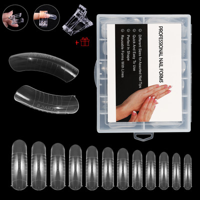 120db/készlet Műköröm formák Forma Négyzet Stiletto Tips Sharp End Stilettos Fake Nail UV gél manikűr Könnyen alkalmazható szalon hosszabbító