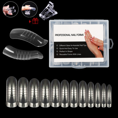 120db/készlet Műköröm formák Forma Négyzet Stiletto Tips Sharp End Stilettos Fake Nail UV gél manikűr Könnyen alkalmazható szalon hosszabbító