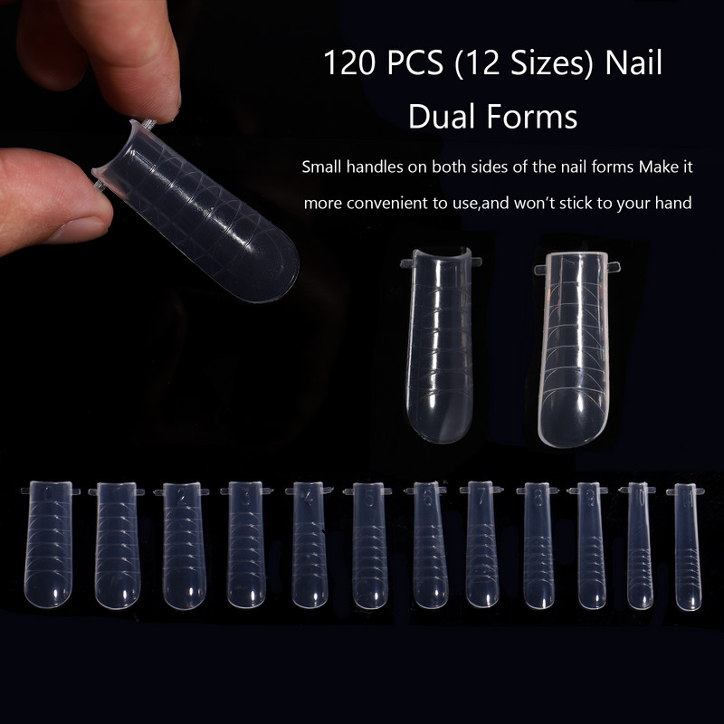 120db/készlet Műköröm formák Forma Négyzet Stiletto Tips Sharp End Stilettos Fake Nail UV gél manikűr Könnyen alkalmazható szalon hosszabbító