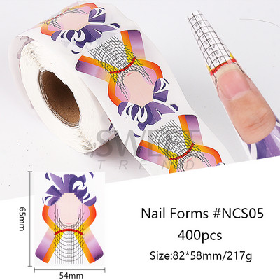 500db Professzionális forma körömhosszabbításhoz Akril francia formacsúcsok Építőipari Stencil Matrica Manikűr eszközök LYNCS