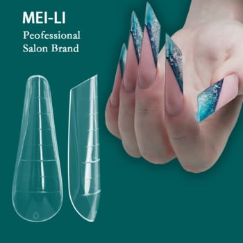 Quick Building Mold Nails Extension System Poly UV Nail Gel Mold Dual Forms False Tips for Nail Extension Forms Top