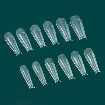 FILI 120PCS/BOX Горна форма с две форми за поли UV гел Бързо изграждащи се форми за удължаване на ноктите Акрилна форма за фалшиви нокти