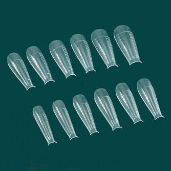 FILI 120PCS/BOX Dual Forms Top Mold for Poly UV Gel Quick Building Nail Extension Forms Acrylic False Nail System Forms