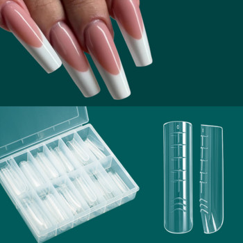 FILI 120PCS/BOX Dual Forms Top Mold for Poly UV Gel Quick Building Nail Extension Forms Acrylic False Nail System Forms