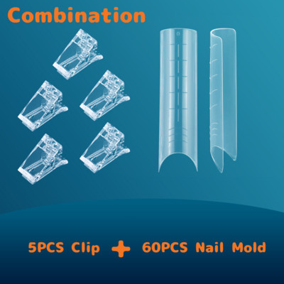 Dual Nail Form Coffin Build Nokti Top Form UV Gel Extended False Tips for Nail Extension Arched Top Forms Quick Building Kalup