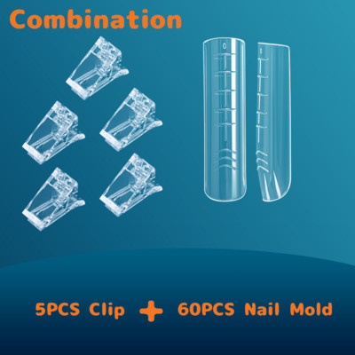 Dual Nail Form Coffin Build Nokti Top Form UV Gel Extended False Tips for Nail Extension Arched Top Forms Quick Building Kalup