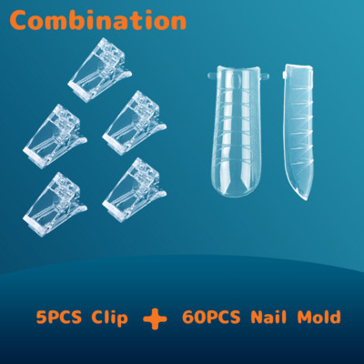 Dual Nail Form Coffin Build Nokti Top Form UV Gel Extended False Tips for Nail Extension Arched Top Forms Quick Building Kalup