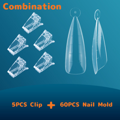 Dual Nail Form Coffin Build Nokti Top Form UV Gel Extended False Tips for Nail Extension Arched Top Forms Quick Building Kalup