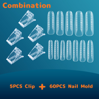 Dual Nail Form Coffin Build Nokti Top Form UV Gel Extended False Tips for Nail Extension Arched Top Forms Quick Building Kalup