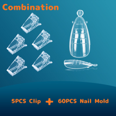 Dual Nail Form Coffin Build Nokti Top Form UV Gel Extended False Tips for Nail Extension Arched Top Forms Quick Building Kalup