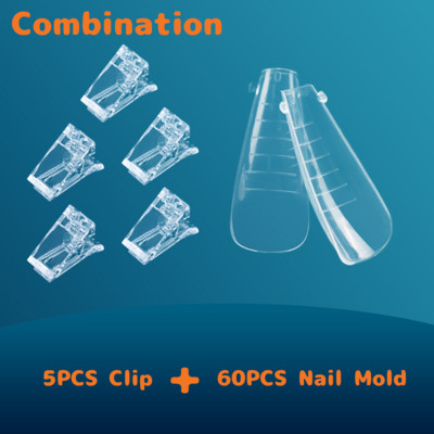 Dual Nail Form Coffin Build Nokti Top Form UV Gel Extended False Tips for Nail Extension Arched Top Forms Quick Building Kalup