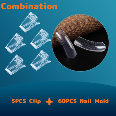 Dual Nail Form Coffin Build Nokti Top Form UV Gel Extended False Tips for Nail Extension Arched Top Forms Quick Building Kalup