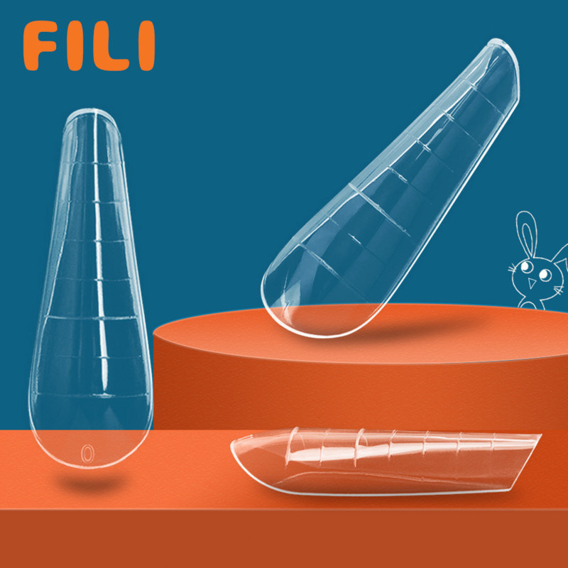 Dual Nail Form Coffin Build Nokti Top Form UV Gel Extended False Tips for Nail Extension Arched Top Forms Quick Building Kalup