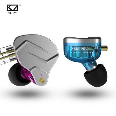 KZ ZSN Pro In Ear slušalice Hibridna tehnologija 1BA+1DD HIFI Bass Metalne slušalice Sportske slušalice s poništavanjem buke Monitor