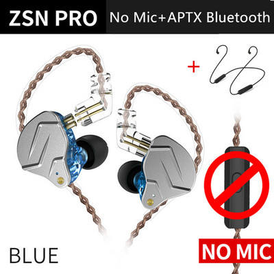 KZ ZSN Pro In Ear slušalice Hibridna tehnologija 1BA+1DD HIFI Bass Metalne slušalice Sportske slušalice s poništavanjem buke Monitor
