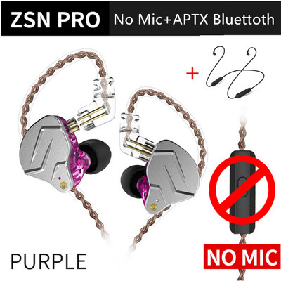 KZ ZSN Pro In Ear slušalice Hibridna tehnologija 1BA+1DD HIFI Bass Metalne slušalice Sportske slušalice s poništavanjem buke Monitor