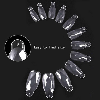 60/120 Pcs Μορφές νυχιών για γρήγορη δόμηση Poly UV Gel Extension Tips Mold DIY Art Nails Salon Full Cover Dual Forms