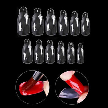 60/120 бр. Форми за нокти за бързо изграждане Поли UV гел накрайници за удължаване Мухъл Направи си сам Art Nails Salon Пълно покритие Двойни форми
