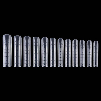 120 / 48 db körömformák négyzet ujjú poli UV gél Quick Building Art műköröm hosszabbító formaépítő köröm felső forma