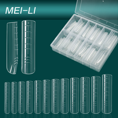 120PCS/BOX nagu formas akrila augšējo formu veidņu divu formu nagu pieaudzēšanas sistēma ātrai veidošanai, poli UV gēla augšējai formai