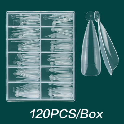 120PCS/BOX nagu formas akrila augšējo formu veidņu divu formu nagu pieaudzēšanas sistēma ātrai veidošanai, poli UV gēla augšējai formai