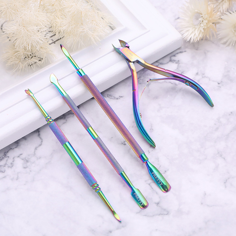 BORN PRETTY Šareni alat za ukrašavanje noktiju Niper Rezač zanoktica Škare Dead Skin UV Gel Remover Gurka Stamper