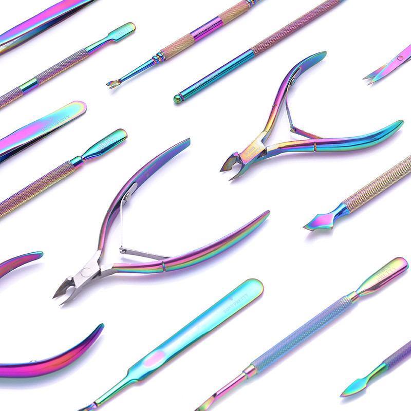 BORN PRETTY Šareni alat za ukrašavanje noktiju Niper Rezač zanoktica Škare Dead Skin UV Gel Remover Gurka Stamper