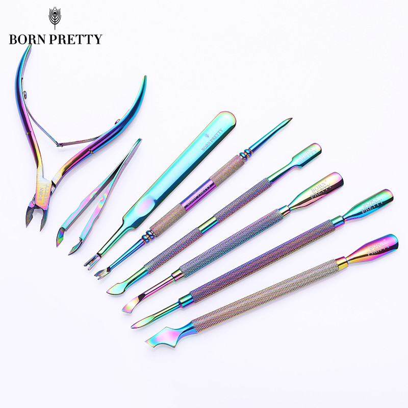 BORN PRETTY Šareni alat za ukrašavanje noktiju Niper Rezač zanoktica Škare Dead Skin UV Gel Remover Gurka Stamper