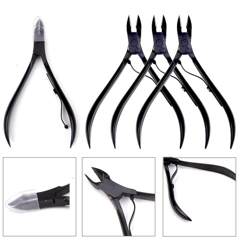 1kom Škare za zanoktice od nehrđajućeg čelika Nipper Clipper Alati za manikuru i pedikuru Zlatna ručka Škare za mrtvu kožu Art alat