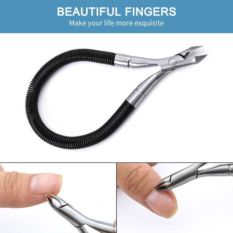 Grip & Snip spirálrugós kutikula vágó fogók Tisztító körömrés eltávolító elhalt bőr megmentése Hangnail paronychia manikűr eszközök