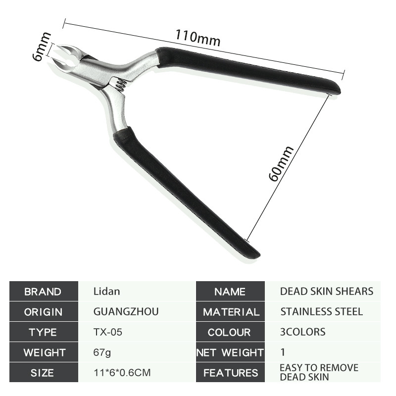 šarene škare za olecranon Nokt na nogama Odstranjivač urasle mrtve kože Nail Art Klešta za zanoktice Grizač Rezač rubova Alat za manikuru