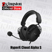 Kingston HyperX Cloud Alpha S Gaming Headset 7.1 erdvinio garso E-sportinės ausinės Su mikrofonu, skirtu kompiuteriui ir PS4