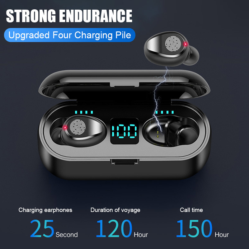 TWS Bluetooth slušalice s mikrofonom Kontrola dodirom Bežične slušalice HIFI Mini In-ear Earbuds Sport Running Headsets HD Call