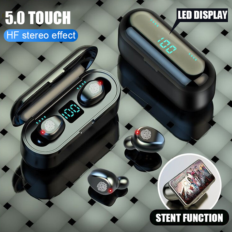 TWS Bluetooth slušalice s mikrofonom Kontrola dodirom Bežične slušalice HIFI Mini In-ear Earbuds Sport Running Headsets HD Call