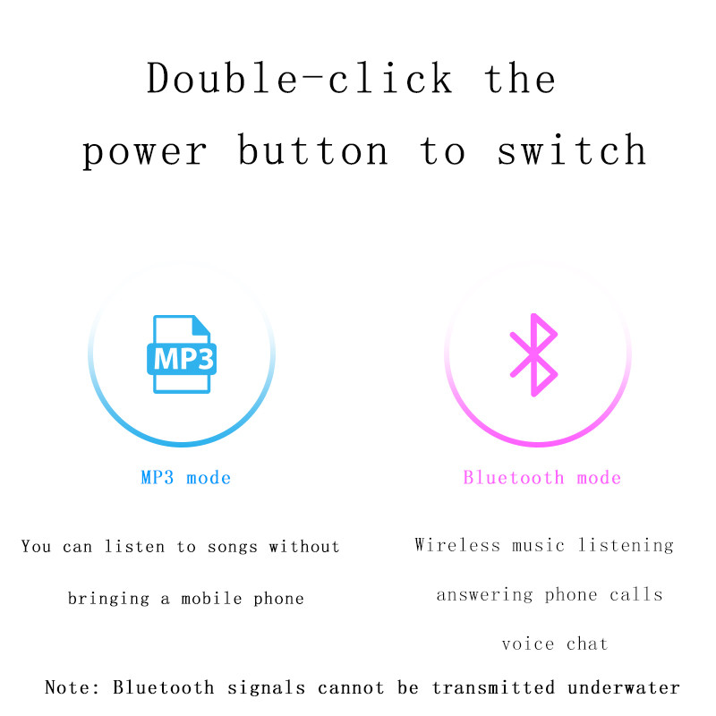ddj Q1 Bone Conduction Kõrvaklapid Sisseehitatud mälu 8G IPX8 Veekindel MP3 Muusikamängija Ujumine Sukeldumine Kõrvaklapid 15 päeva Ooterežiim