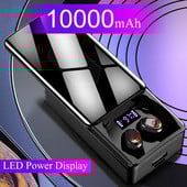 TWS Wireless 5.1 Ακουστικά 10000mAh Κουτί φόρτισης Ασύρματη κεφαλή τηλέφωνα HiFi 9D Stereo Headset Sports αδιάβροχα ακουστικά