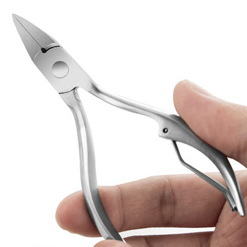 Професионални тежки ножици за нокти на пръстите на краката Клещи от неръждаема стомана Педикология Подиатрия Стоманена ножица за премахване на мъртва кожа Инструмент за нокти