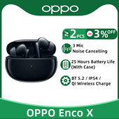 Ακουστικό Oppo Enco X TWS Bluetooth 5.2 LHDC 3 Mic Noise Cancelling True Wireless Headphones 25 ώρες Διάρκεια ζωής μπαταρίας για Find X5 Pro