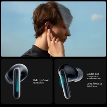 Ακουστικό Oppo Enco X TWS Bluetooth 5.2 LHDC 3 Mic Noise Cancelling True Wireless Headphones 25 ώρες Διάρκεια ζωής μπαταρίας για Find X5 Pro