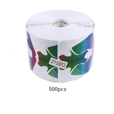 Finger Angel 50/100/500PCS Μορφές νυχιών Πλαστικά Rainbow Fish Shape Nail Art Extension Tips Εργαλείο μανικιούρ Gel UV Nails Forms Guide