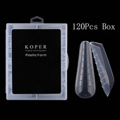 120 db dobozos körömforma tippek hosszabbító penészhez, gyorsépítő UV körömépítő gél Oroszország mandula kettős formájú felső formák körmökhöz