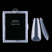 120 db Dobozos körömformák Gyors építő koporsóhegyek Diy Finger Nail Art Builder UV gél tippek körömhosszabbításhoz