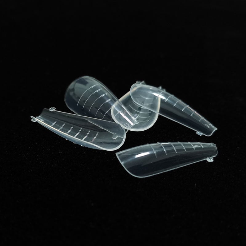 120 db Dobozos körömformák Gyors építő koporsóhegyek Diy Finger Nail Art Builder UV gél tippek körömhosszabbításhoz