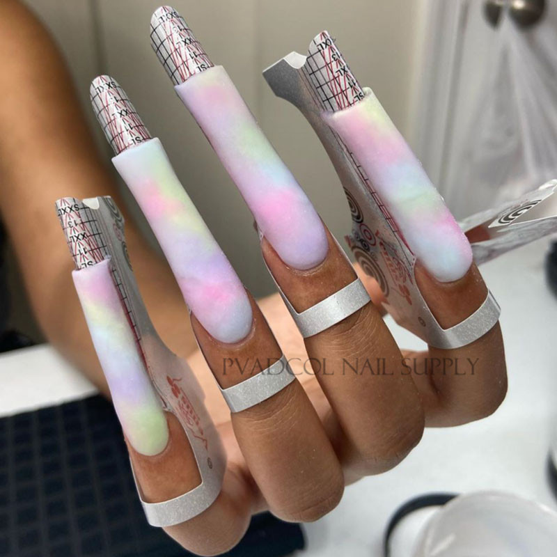 Sculpted Nails Professzionális körömdíszítő tippek Hosszabbító formák Útmutató matricák Öntapadó akril UV gél formázó eszköz