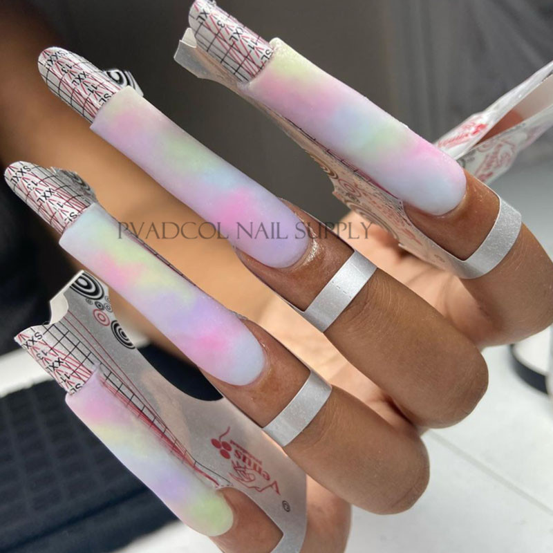 Sculpted Nails Professzionális körömdíszítő tippek Hosszabbító formák Útmutató matricák Öntapadó akril UV gél formázó eszköz