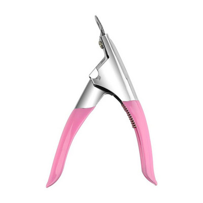 Professzionális Nail Art Clipper Speciális U-szó Hamis tippek Élvágók Manikűr Színes, rozsdamentes acél körömdíszítő eszközök